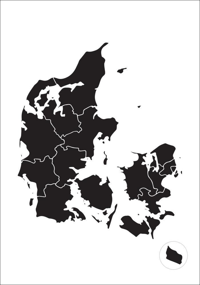 Kaart - Danmark - muster Plakat