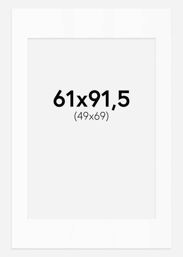 Paspartuu valge standard Valge äär 61x91,5 cm (49x69)