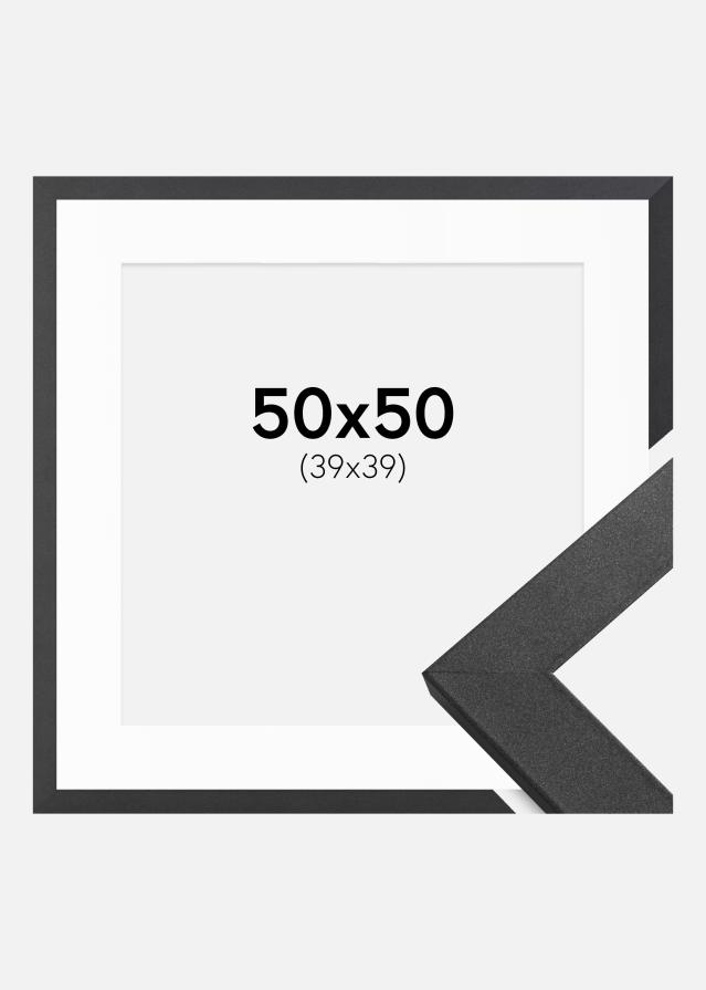 Raam Graphite Wood 50x50 cm - paspartuu valge 40x40 cm