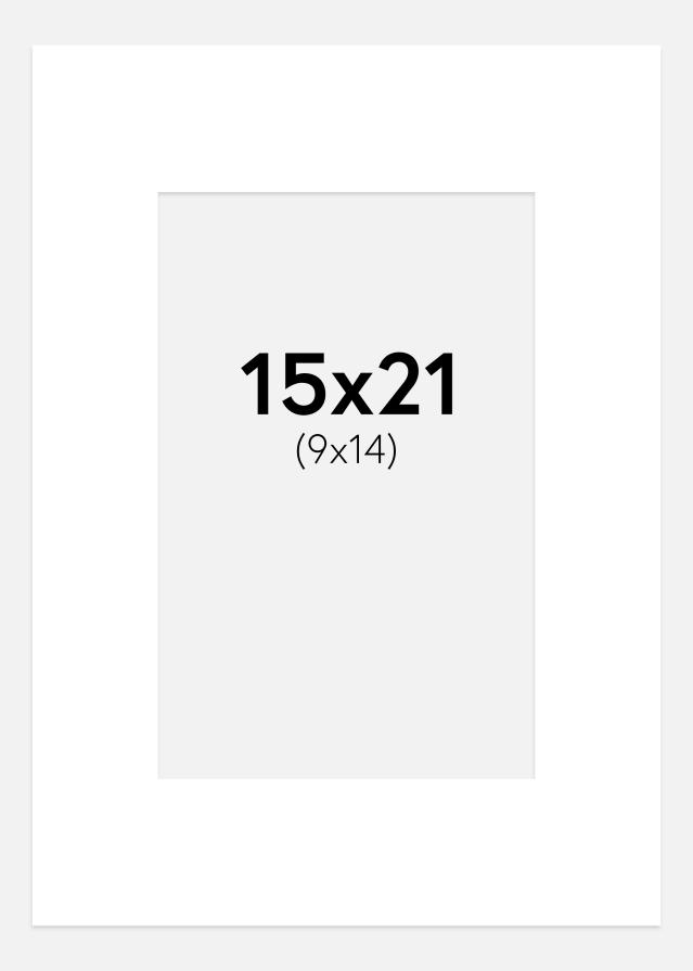 Paspartuu kriitvalge 15x21 cm (9x14 cm)