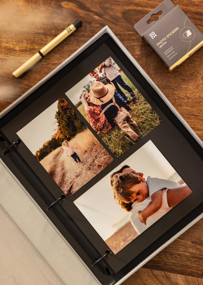 KAILA HI LITTLE ONE Grey - Coffee Table Photo Album (60 musta lehekülge)