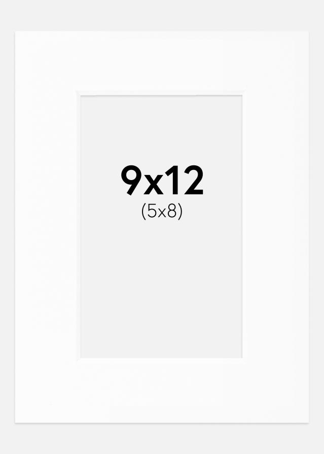 Paspartuu valge standard Valge äär 9x12 cm (5x8)