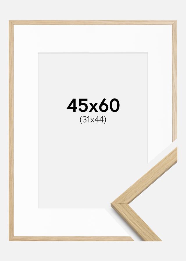 Raam Edsbyn tamm 45x60 cm - paspartuu valge 32x45 cm