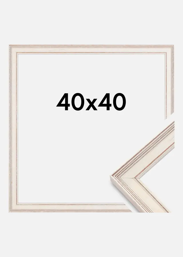 Raam Shabby Chic valge 40x40 cm