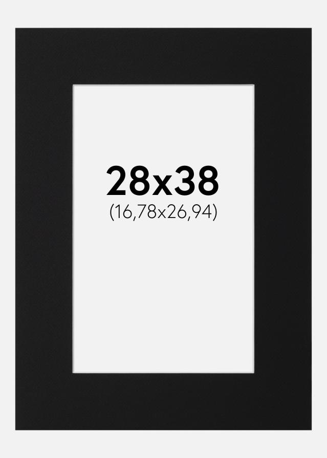 Paspartuu Must Standard (Valge Südamik) 28x38 cm (16,78x26,94)