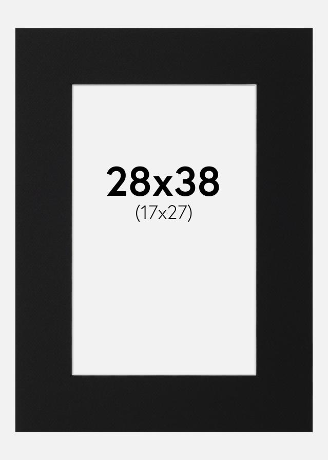 Paspartuu Must Standard (Valge Südamik) 28x38 cm (17x27)