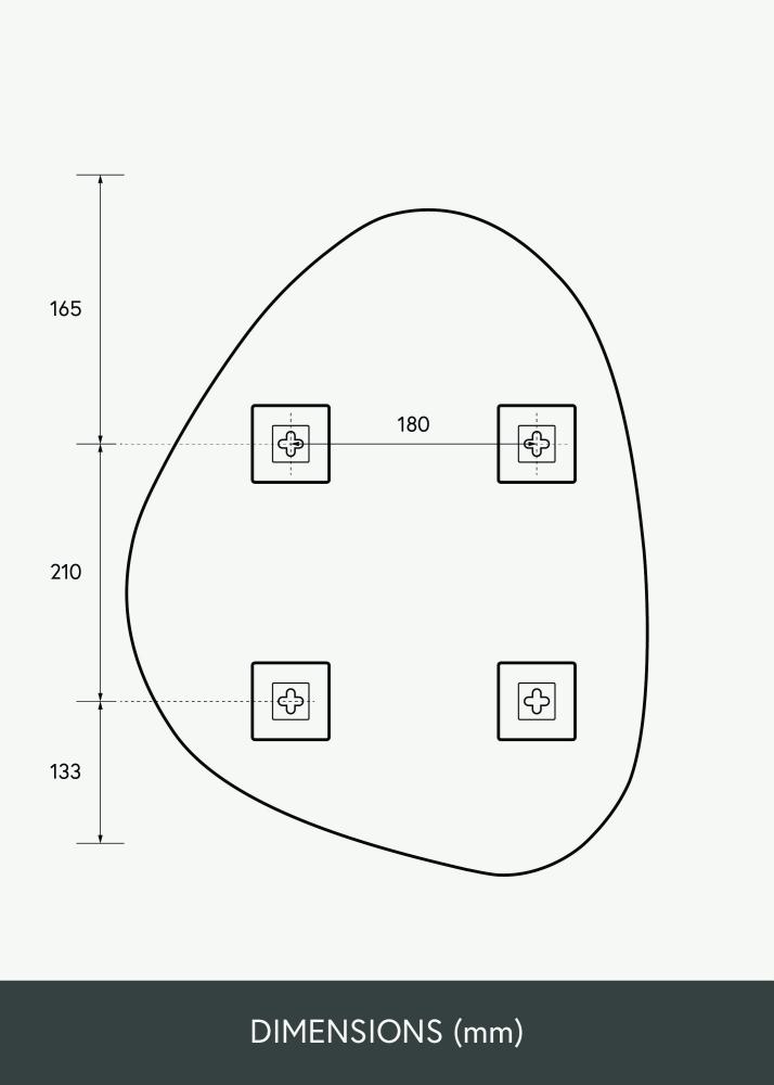 KAILA peegel Bump 40x51 cm