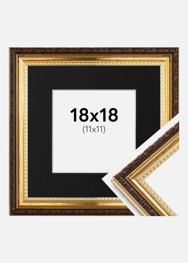 Raam Abisko kuldne 18x18 cm - paspartuu muster 12x12 cm