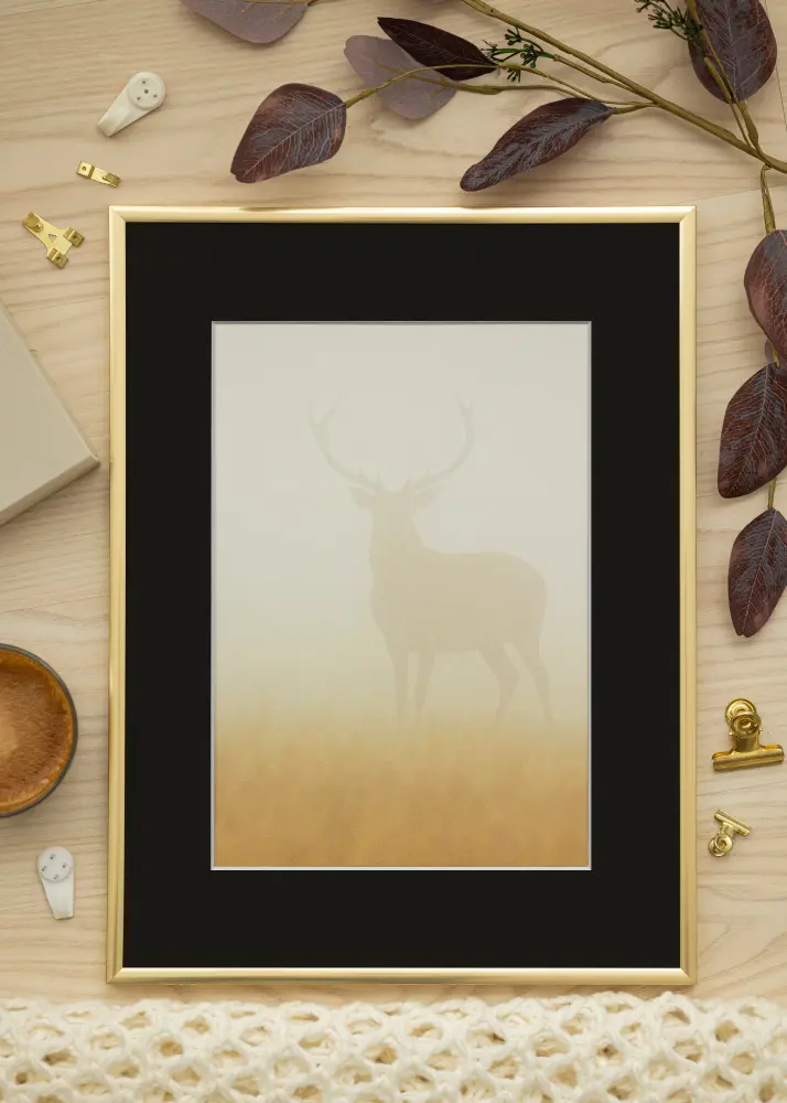 Raam New Lifestyle Shiny Gold 13x18 cm - paspartuu muster 9x12 cm