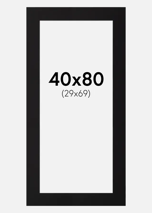 Paspartuu muster standard Valge äär 40x80 cm (29x69)