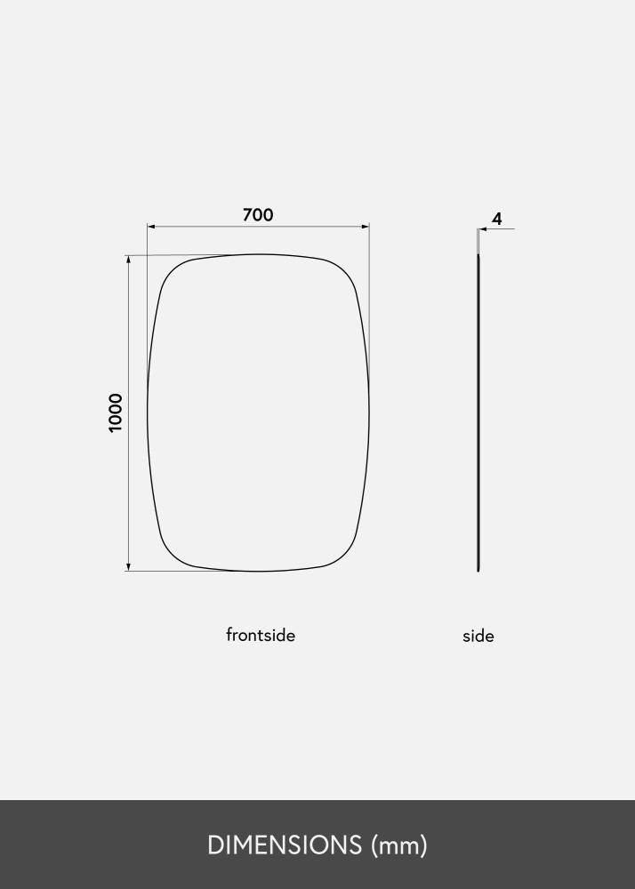 KAILA peegel Curve 70x100 cm