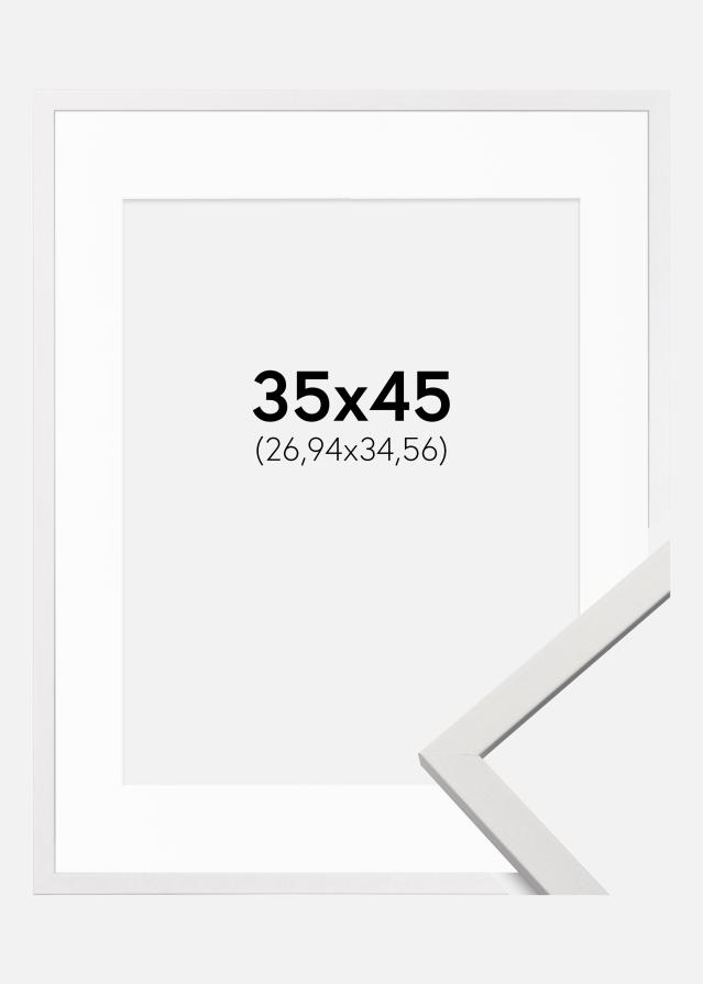Raam Edsbyn valge 35x45 cm - paspartuu valge 11x14 inches