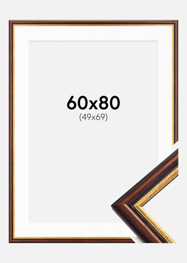 Raam Siljan pruun 60x80 cm - paspartuu valge 50x70 cm