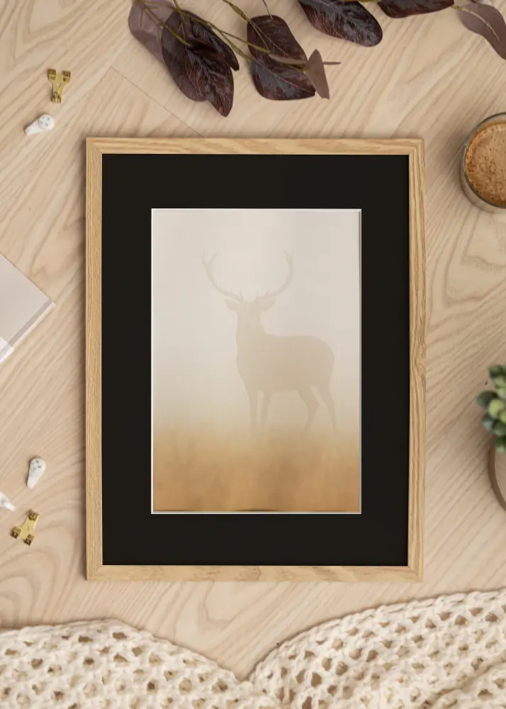 Raam Trendy tamm 15x20 cm - paspartuu muster 4x5 inches