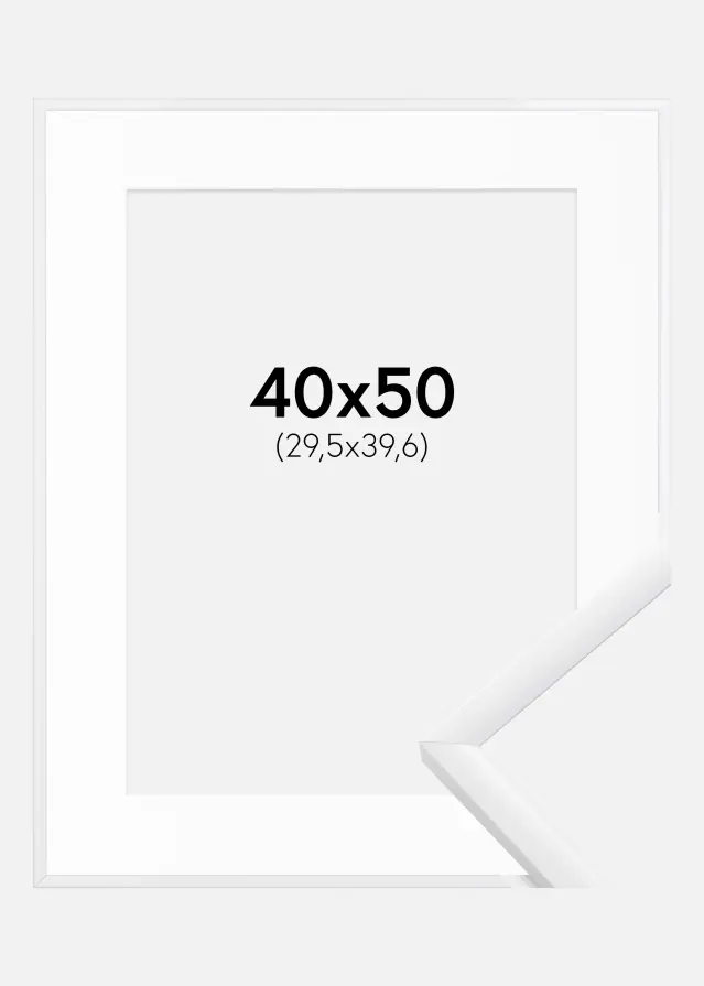 Raam New Lifestyle valge 40x50 cm - paspartuu valge 12x16 inches