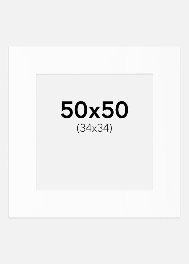 Paspartuu Canson valge Valge äär 50x50 cm (34x34)