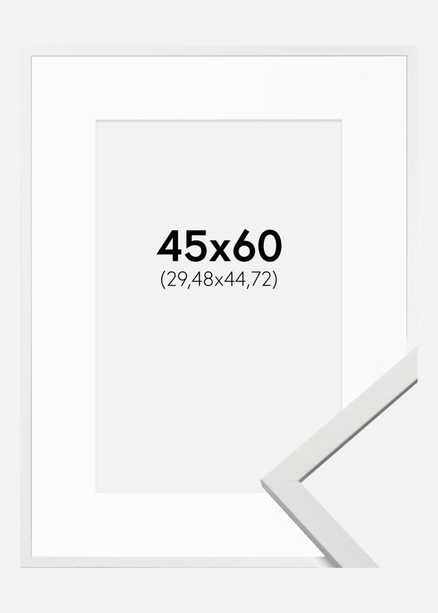 Raam Edsbyn valge 45x60 cm - paspartuu valge 12x18 inches