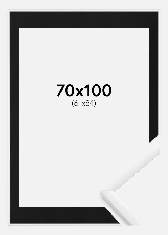 Raam New Lifestyle valge 70x100 cm - paspartuu muster 62x85 cm