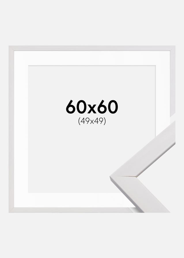 Raam stiilne valge 60x60 cm - paspartuu valge 50x50 cm