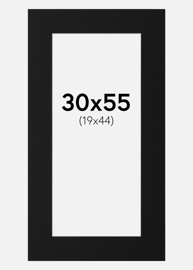 Paspartuu Must Standard (Valge Südamik) 30x55 cm (19x44)