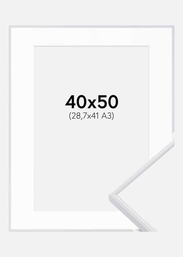 Raam Visby valge 40x50 cm - paspartuu valge 29,7x42 cm (A3)