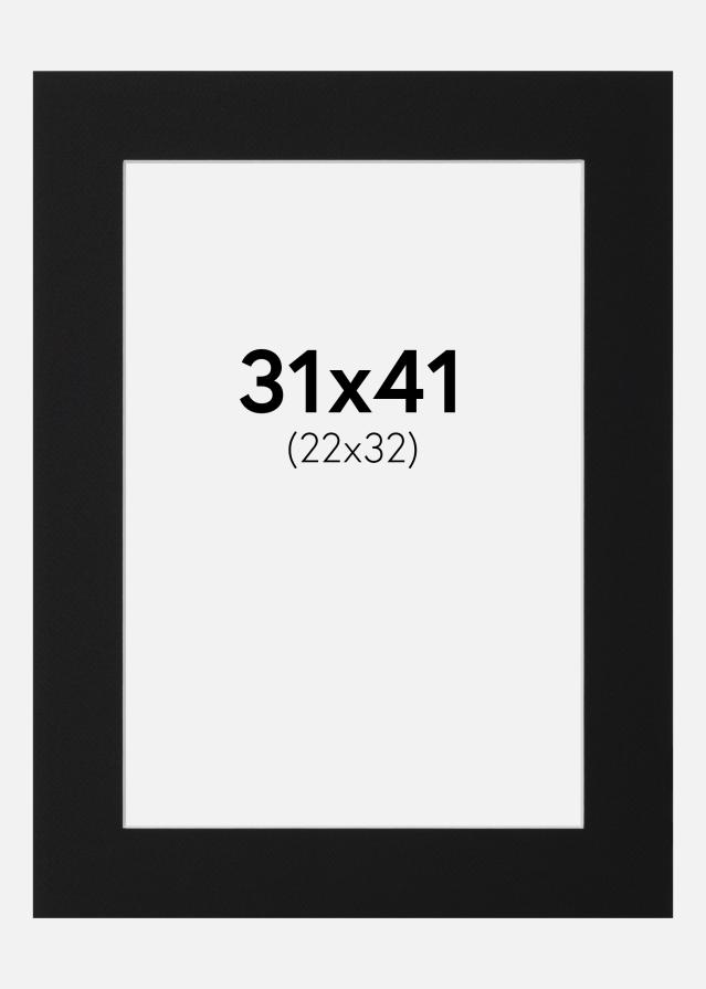 Paspartuu Must Standard (Valge Südamik) 31x41 cm (22x32)