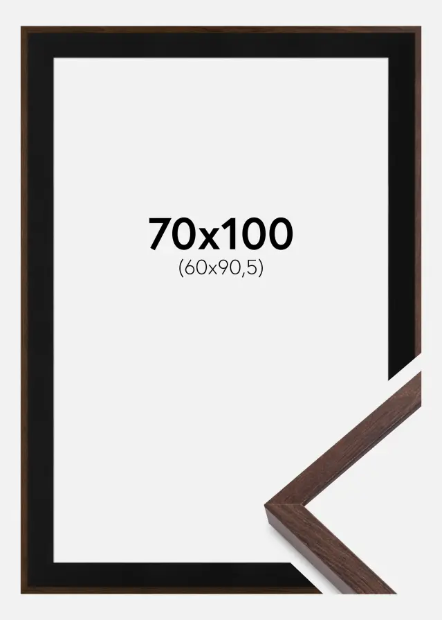 Raam E-Line pahkel 70x100 cm - paspartuu muster 61x91,5 cm