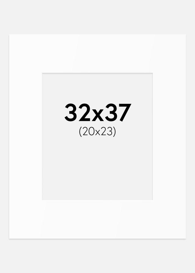 Paspartuu Valge Standard (Valge Südamik) 32x37 cm (20x23)