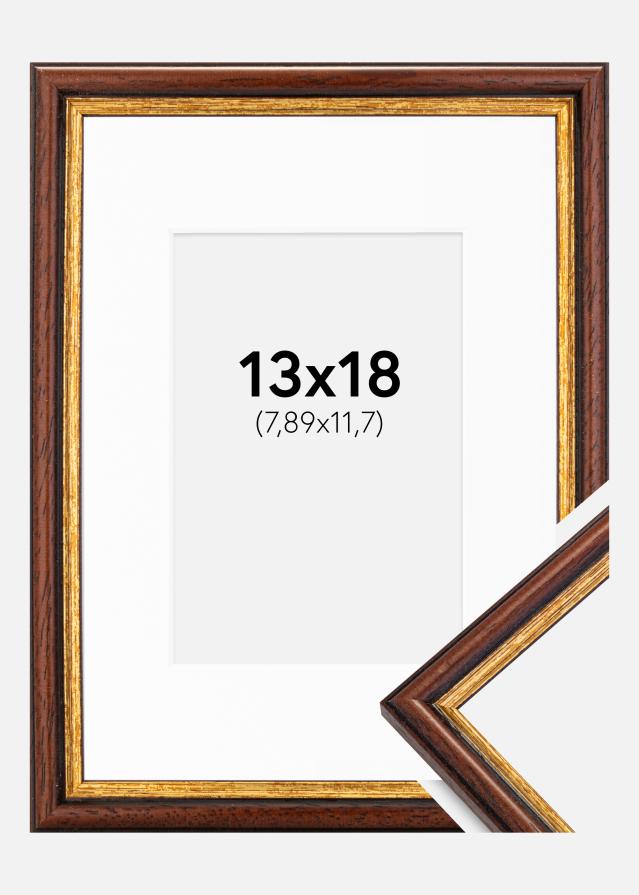 Raam Horndal pruun 13x18 cm - paspartuu valge 3,5x5 inches