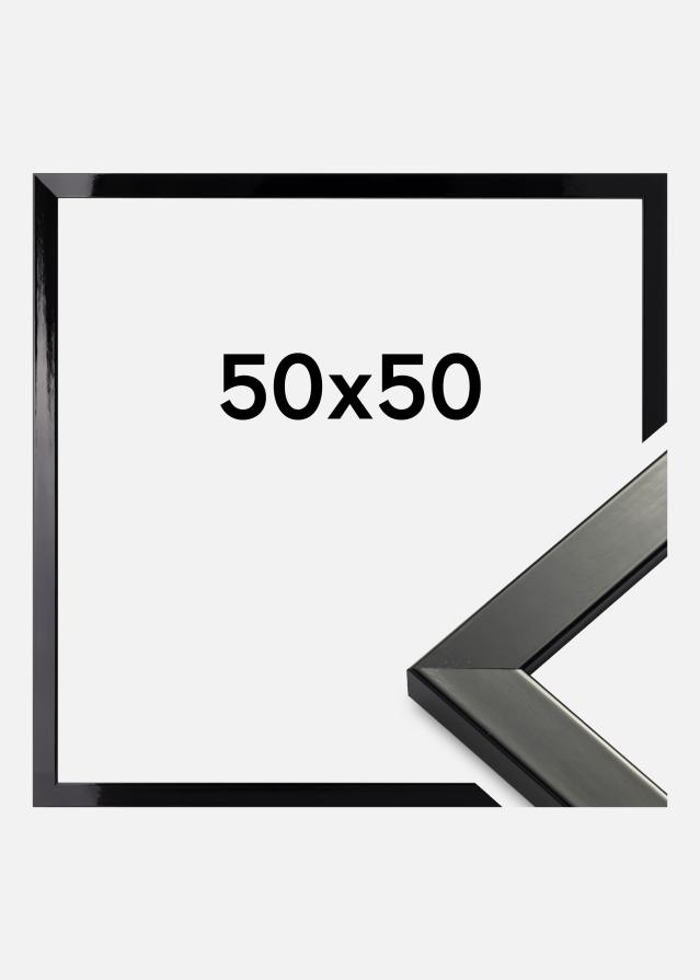 Raam Uppsala Akruulklaas must korglaige 50x50 cm