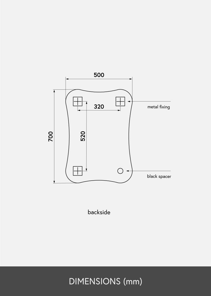 KAILA peegel Concave 50x70 cm