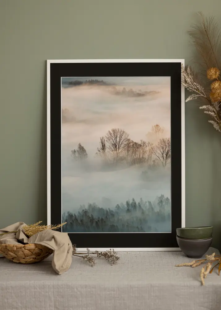 Raam Kaspar valge 40x60 cm - paspartuu muster 32,9x48,3 cm (A3+)