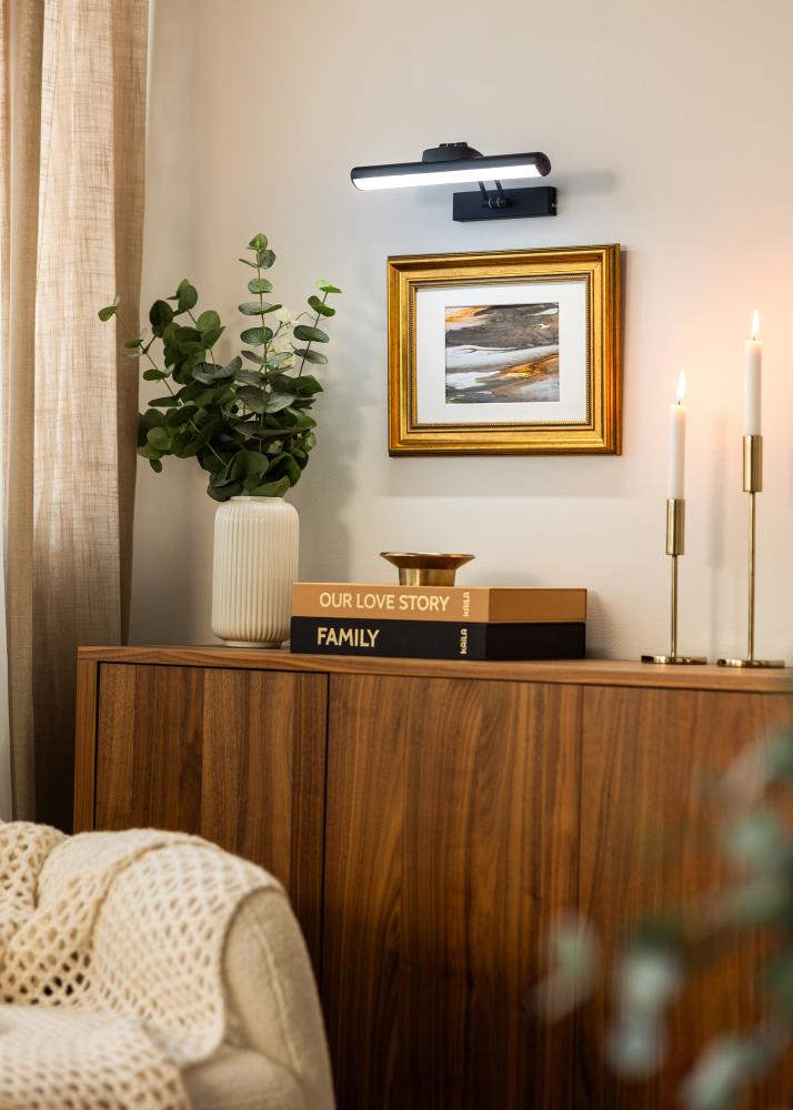 KAILA Laelamp Patareitoitega Tabelivalgustus 32 cm - Must