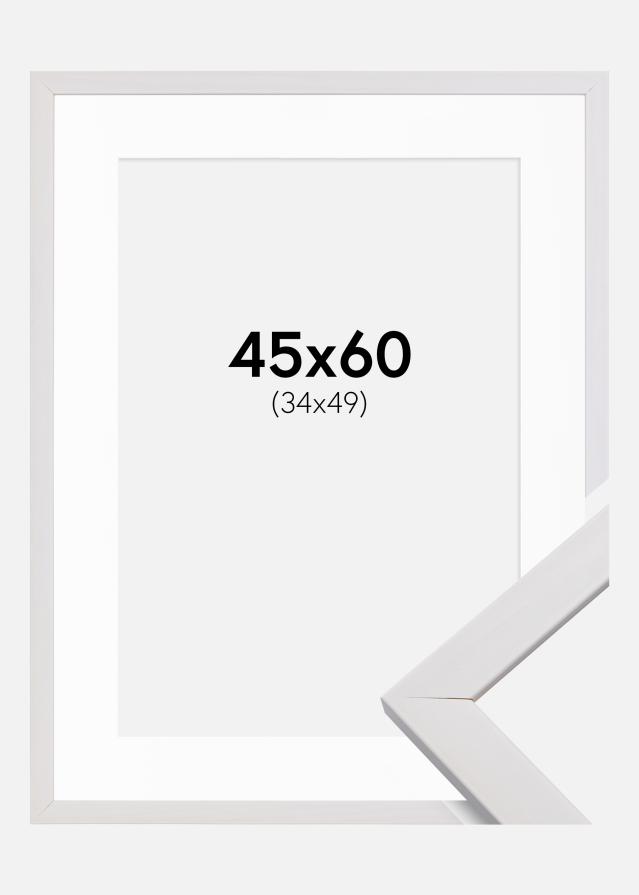 Raam stiilne valge 45x60 cm - paspartuu valge 35x50 cm