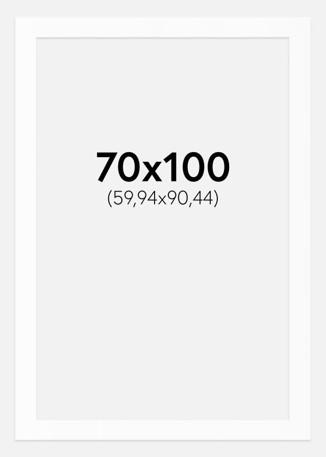 Paspartuu valge standard Valge äär 70x100 cm (59,94x90,44)