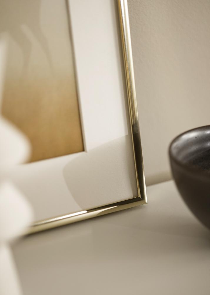 Raam alumiinium Akruulklaas tuhm kuldne 50x70 cm