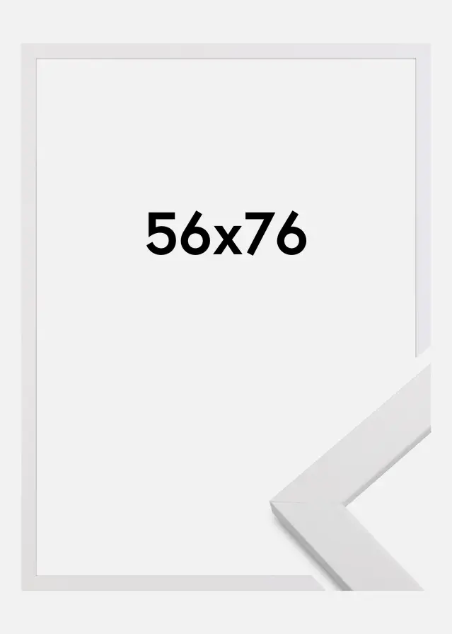 Raam White Wood Akruulklaas 56x76 cm