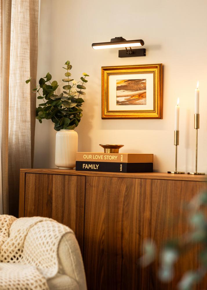 KAILA Laelamp Patareitoitega Tabelivalgustus 32 cm - Must