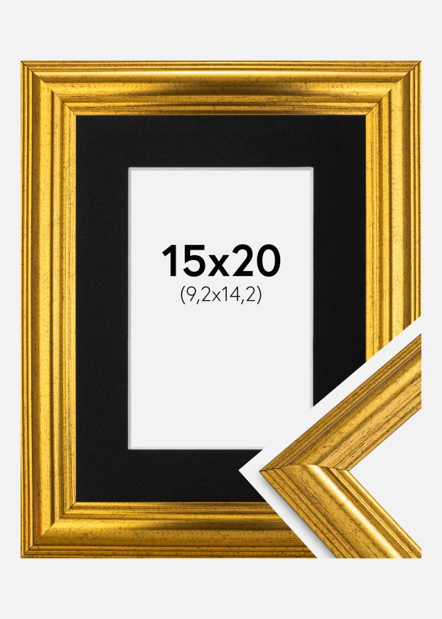 Raam Västkusten kuldne 15x20 cm - paspartuu muster 4x6 inches