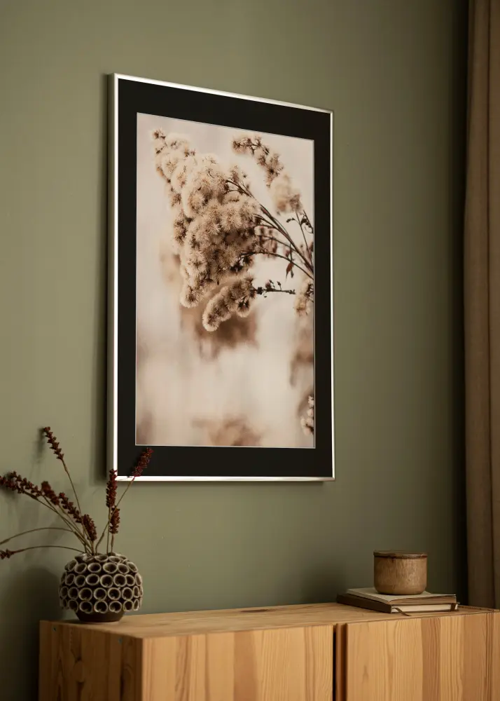 Raam alumiinium tuhm hobedane 50x70 cm - paspartuu muster 40x60 cm
