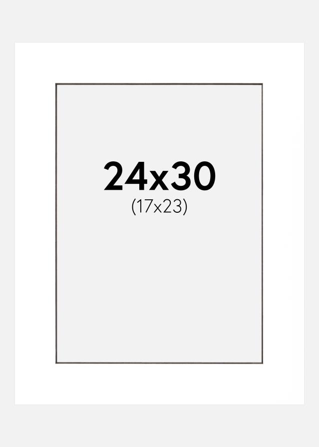 Paspartuu valge Must äär 24x30 cm (17x23 cm)