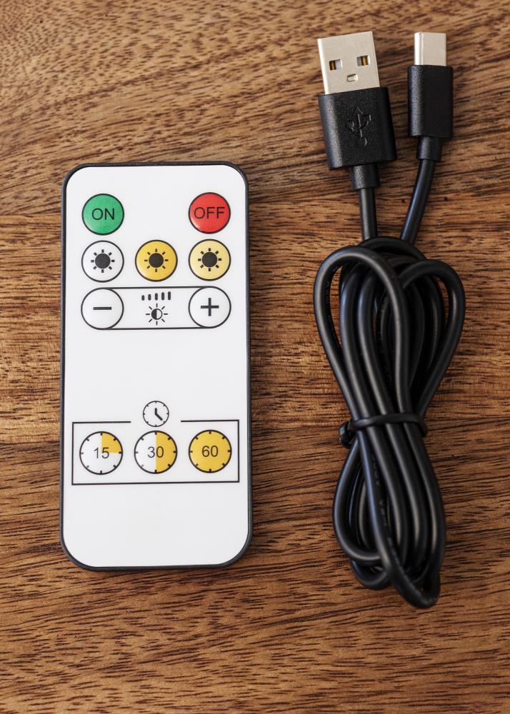 KAILA Laelamp Patareitoitega Tabelivalgustus 32 cm - Must