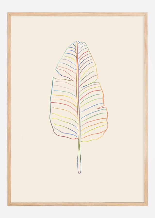 Banana Rainbow Leaf Plakat