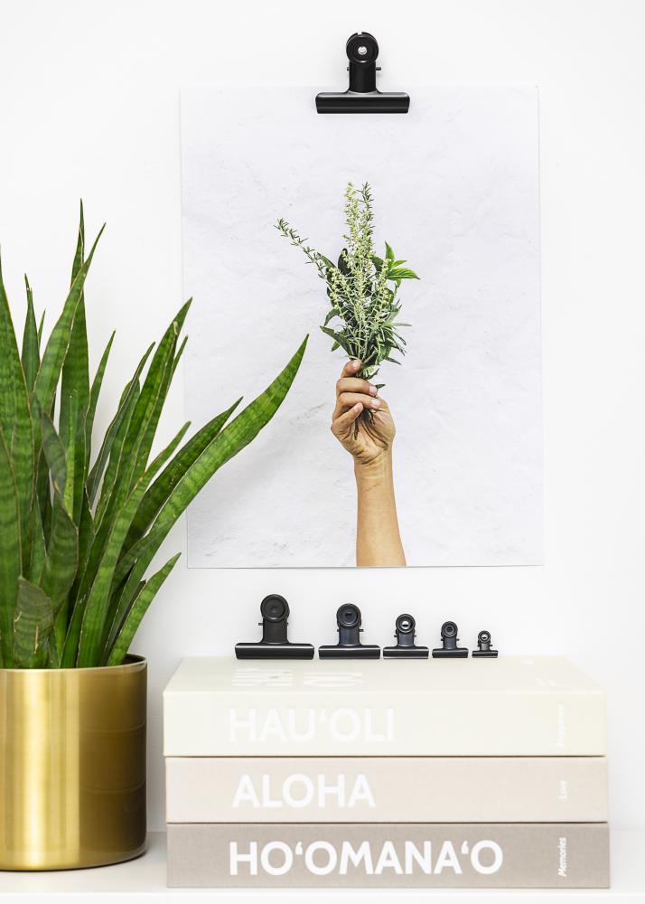 KAILA Plakat Clip Black 65 mm - 2 pk