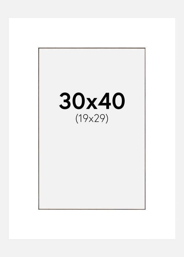 Paspartuu valge Must äär 30x40 cm (19x29 cm)