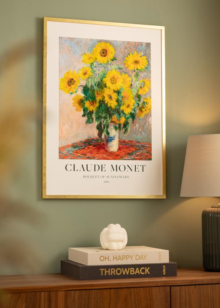 Raam Ares Akruulklaas kuldne 24x30 cm