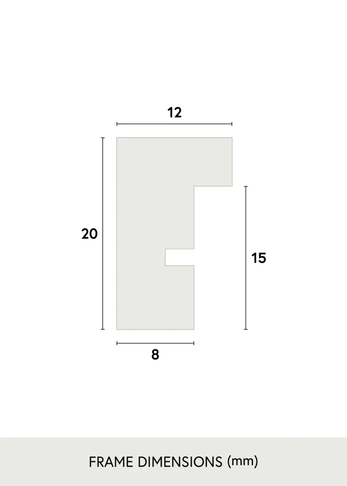Raam E-Line kollane 30x40 cm - paspartuu muster 21x30 cm