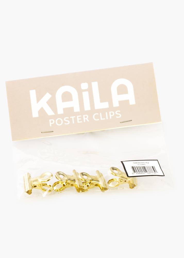 KAILA Plakat Clip Gold 20 mm - 4 pk