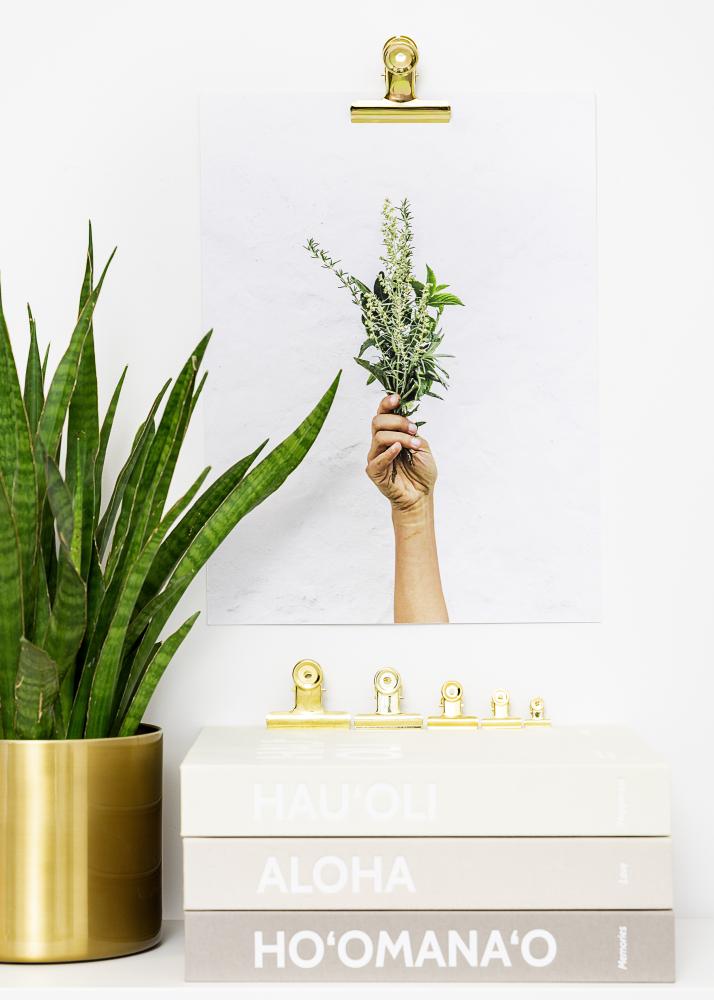 KAILA Plakat Clip Gold 30 mm - 4 pk