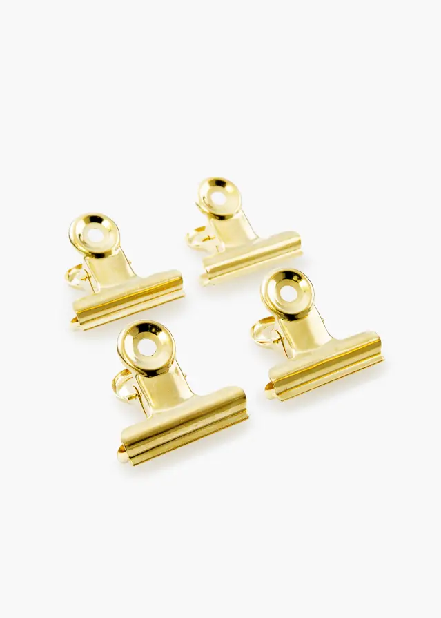 KAILA Plakat Clip Gold 40 mm - 4 pk